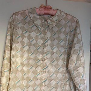 Vintage silk work blouse